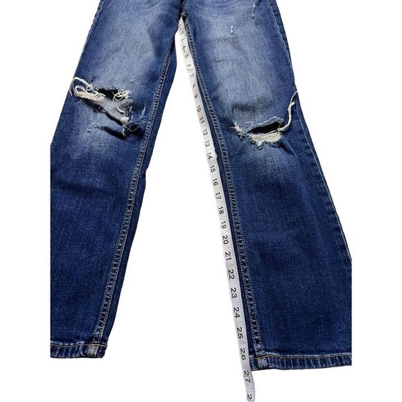 RSQ Kids Blue Five Pocket Style Distressed Slim Fit Jeans Size 14 NWOT - Picture 2 of 6